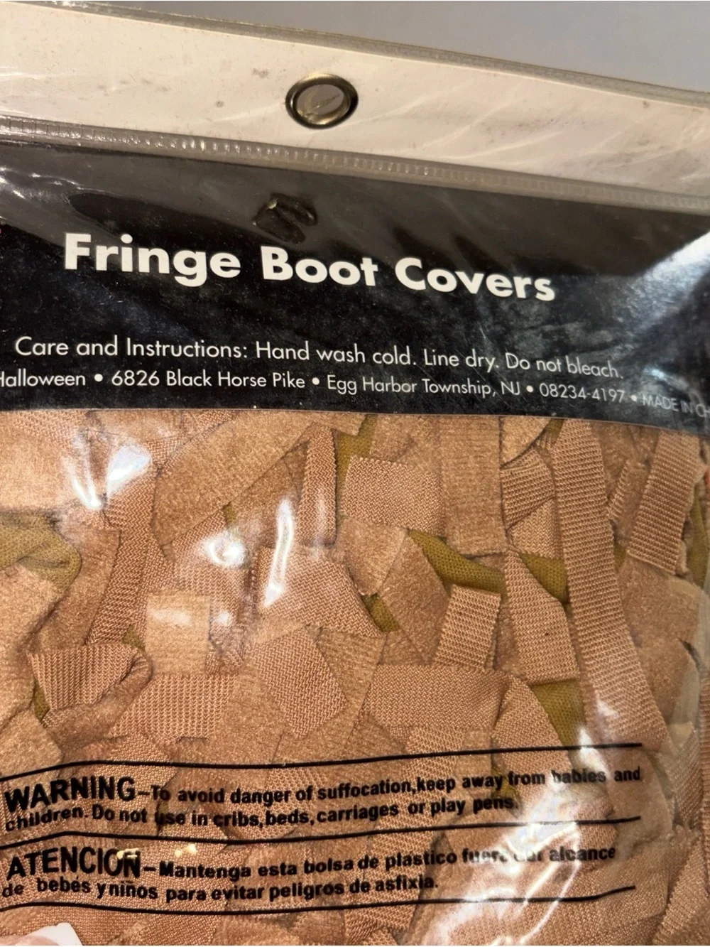 Spirit Halloween Layered Fringe Boot Covers hippie Boho one size BRAND NEW!